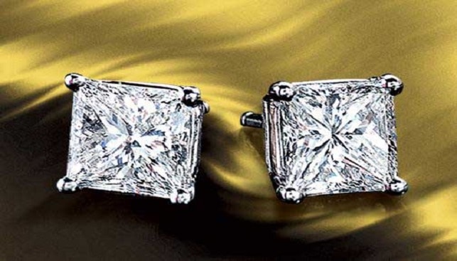 princess cut studs 22 princess cut studs 22