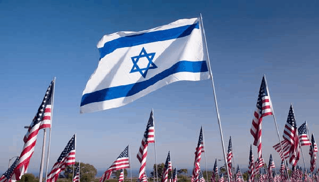 דגל ישראל ודגל ארהב
