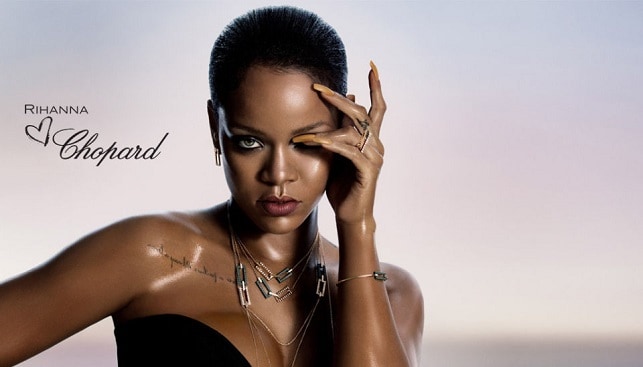 ריהאנה עם יהלומים בפרסומת שופארד