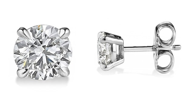 עגילי יהלומים stud earrings
