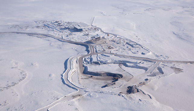 מכרה יהלומים גאצ'ו קיו בקנדה בשלג