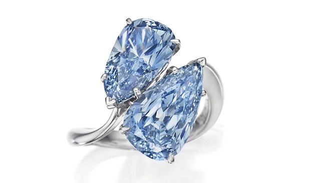טבעת יהלום כחול גראף