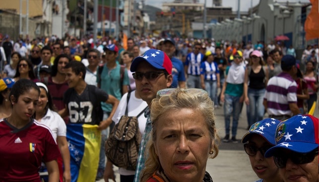 ונצואלה תושבים הפגנה