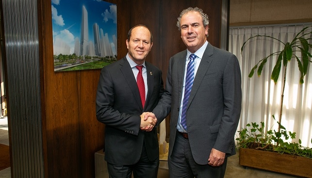 נשיא בורסת היהלומים יורם דבש וח"כ ניר ברקת נשיא בורסת היהלומים יורם דבש וח"כ ניר ברקת