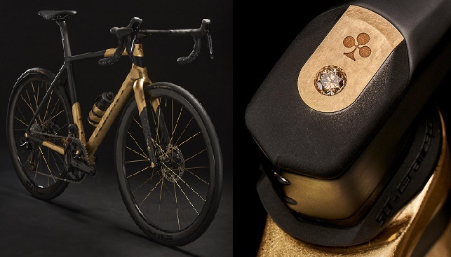 אופניים זהב יהלומים סותביס