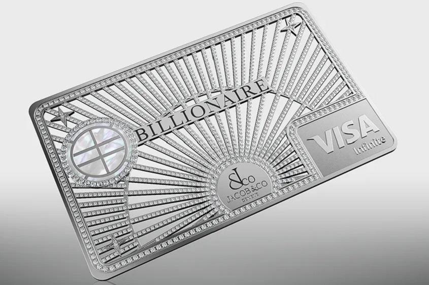 כרטיס אשראי משובץ יהלומים של Billionaire Card